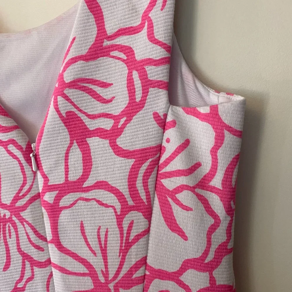 EUC Lilly Pulitzer Pink Strike a Pose Bella Dress (Sz XS) - Picture 5 of 14